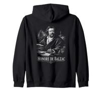 Escritor literario Honore De Balzac Reading Sudadera con Capucha