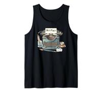 Escritor Retro Máquina de Escribir Autor Novelista Poeta Escritura Graciosa Camiseta sin Mangas