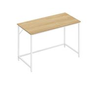 Escritorio 60 x 120 x 76 cm Roble Natural y Blanco Perla