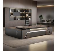 Escritorio administrativo para computadora de 70,9"/78,74",un escritorio moderno,simple y lujoso en forma de L para jefe,gerente y presidente,que se utiliza en la sala de estar,el estudio y la oficina