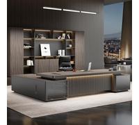Escritorio administrativo para computadora de 70,9"/78,74",un escritorio moderno,simple y lujoso en forma de L para jefe,gerente y presidente,que se utiliza en la sala de estar,el estudio y la oficina