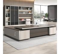 Escritorio administrativo para computadora de 70,9"/78,74", un escritorio moderno, simple y lujoso en forma de L para jefe, gerente y presidente, utilizado en la sala de estar,el estudio y la oficina