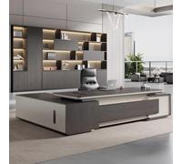 Escritorio administrativo para computadora de 70,9"/78,74", un escritorio moderno, simple y lujoso en forma de L para jefe, gerente y presidente, utilizado en la sala de estar,el estudio y la oficina