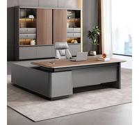 Escritorio administrativo para computadora de 70,9"/78,74", un escritorio moderno, simple y lujoso en forma de L para jefe, gerente y presidente, utilizado en la sala de estar,el estudio y la oficina