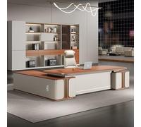 Escritorio administrativo para computadora de 78,74"/86,6", un escritorio moderno, simple y lujoso en forma de L para jefe, gerente y presidente, utilizado en la sala de estar,el estudio y la oficina