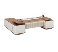Escritorio administrativo para computadora de 78,74"/86,6", un escritorio moderno, simple y lujoso en forma de L para jefe, gerente y presidente, utilizado en la sala de estar,el estudio y la oficina