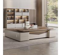 Escritorio administrativo para computadora de 78,74"/94,5",un escritorio moderno,simple y lujoso en forma de L para jefe,gerente y presidente,que se utiliza en la sala de estar,el estudio y la oficina