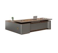 Escritorio administrativo para computadora de 78,74"/94,5",un escritorio moderno,simple y lujoso en forma de L para jefe,gerente y presidente,que se utiliza en la sala de estar,el estudio y la oficina