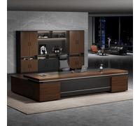 Escritorio administrativo para computadora de 94,5"/102,4", un escritorio moderno, simple y lujoso en forma de L para jefe, gerente y presidente, utilizado en la sala de estar,el estudio y la oficina