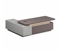 Escritorio administrativo para computadora de 94,5"/110,2", moderno, simple y lujoso, con forma de L para jefe, gerente y presidente, utilizado en la sala de estar, el estudio y la oficina.