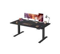 VASAGLE Escritorio Ajustable en Altura, 160 x 80 cm, Puerto USB-C, Estante para Regleta Eléctrica, Recordatorio de Sedentarismo, 3 Botones de Memoria, para Oficina, Negro Tinta LSD146BZ02