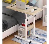 Escritorio Ajustable BAKAJI, Mesa de Sofá Cama con Tablero de MDF y Estructura de Metal, Diseño Moderno, 60 x 40 x 86 cm, Color y