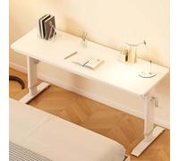 Escritorio ajustable con ruedas para laptop sobre la cama, mesita de noche ajustable para leer y desayunar (100 x 60 cm), ideal para oficina en casa y relajación
