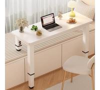 Escritorio ajustable de madera para laptop, mesa larga para computadora de patas cortas, bandeja de servir desayuno en la cama, mesa japonesa para té y café (80 x 60 x 25 - 45 cm)