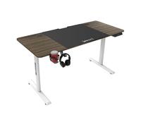 Escritorio ajustable en altura hayward 72 - 117 x 140 x 60 cm aglomerado/metal madera tono oscuro [pro.tec]