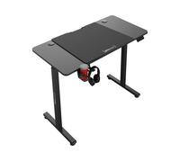 Escritorio ajustable en altura stryn aglomerado/acero 120x60cm - negro [pro.tec]