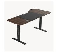 Escritorio ajustable en altura stryn aglomerado/acero 160x60cm - nogal [pro.tec]