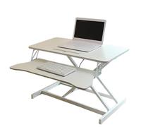 Escritorio Altura regulable Convertidor Mesa Ajustable Trabajar Sentado Pie,Estructura Metálica para Portátil Monitor White