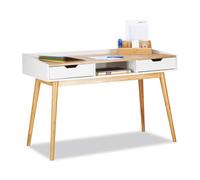 Escritorio blanco madera mesa de trabajo 2 cajones escritorio escandinavo