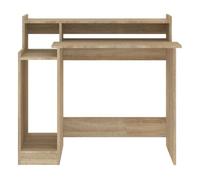 Escritorio vidaXL Campoamor madera contrachapada con LED y USB, diseño moderno, resistente humedad