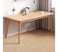 Escritorio compacto de madera para computadora, estación moderna para juegos y escritura, mesa de PC simple para espacios pequeños, oficina en casa, estación de trabajo para laptop y estudio.