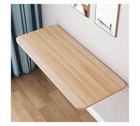 Escritorio compacto de pared para comedor y oficina flotante que ahorra espacio, banco de trabajo plegable para lavandería y hogar, acabado de nogal claro