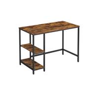 VASAGLE Escritorio, Mesa de Trabajo, 100 x 50 x 76 cm, Estilo Moderno, para Estudio Dormitorio Salón Oficina, Marrón Rústico y Negro Tinta LWD046B01