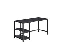 Escritorio con 2 Estantes Industrial Negro Ébano