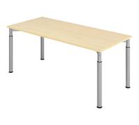Escritorio con armazón de 4 patas de altura regulable, profundidad 800 mm