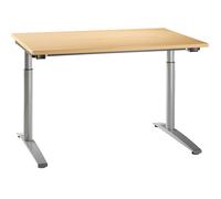 Escritorio con armazón de patas en C de altura regulable entre 650 y 850 mm