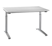 Escritorio con armazón de patas en C de altura regulable entre 650 y 850 mm