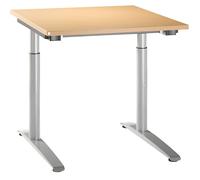 Escritorio con armazón de patas en C de altura regulable entre 650 y 850 mm