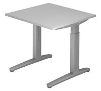 Escritorio con armazón de patas en C eurokraft pro, de altura regulable entre 650 y 850 mm