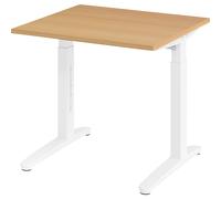 Escritorio con armazón de patas en C eurokraft pro, de altura regulable entre 650 y 850 mm