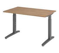Escritorio con armazón de patas en C eurokraft pro, de altura regulable entre 650 y 850 mm