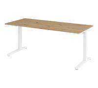 Escritorio con armazón de patas en C eurokraft pro, de altura regulable entre 650 y 850 mm