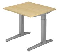 Escritorio con armazón de patas en C eurokraft pro, de altura regulable entre 650 y 850 mm