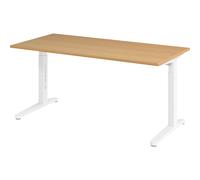Escritorio con armazón de patas en C eurokraft pro, de altura regulable entre 650 y 850 mm