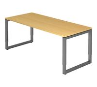 Escritorio con armazón de tubo de acero cuadrado eurokraft pro, altura 650 - 850 mm