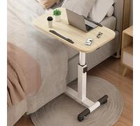 Escritorio de altura ajustable sobre la cama con ruedas - Carrito móvil para laptop para dormitorio, hospital o sofá - Mesa de comedor portátil y computadora - Diseño duradero y versátil