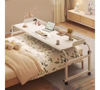 Escritorio de altura ajustable sobre la cama, mesa médica móvil con ruedas, mesa de bandeja versátil