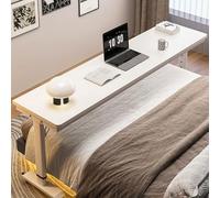 Escritorio de cama con ruedas de altura ajustable - Mesa móvil para computadora portátil, uso hospitalario, estación de trabajo de dormitorio - Escritorio portátil sobre la cama para una fácil