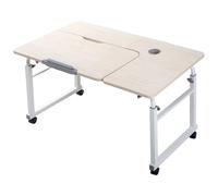 Escritorio de cama de altura ajustable con ruedas, mesa móvil para laptop, estudio y trabajo, mesa versátil sobre la cama con ruedas giratorias para una fácil movilidad