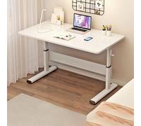 Escritorio de computadora de altura ajustable, mesa elevadora ergonómica para oficina en casa, estación de trabajo para estudio y escritura, color blanco, 80 x 50 cm, diseño versátil y elegante