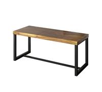 Escritorio de computadora de Madera Maciza con Patas de Hierro Resistentes - Mesa versátil para Oficina en casa, Escritura, reuniones y Comedor - Escritorio Duradero de 5 cm de Grosor (120 x