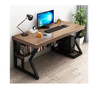 Escritorio de computadora Home Office Solid Wood Computer Desk, Writing and Reading Workstation Study Desk, with Bookshelf and CPU Bracket (Size : 120x60x75cm)