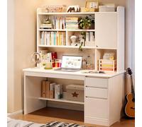 Escritorio De Computadora Moderno Con EstanteríAs Y Armarios Escritorio Resistente Para Oficina En Casa Con Cajones EstacióN De Trabajo Que Ahorra Espacio Para Estudiar Y Trabajar(Size:120*45*164cm)