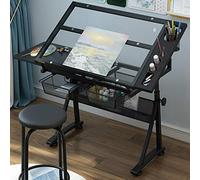 Escritorio de dibujo de altura ajustable, mesa versátil para arte y manualidades para oficina en casa, diseño ergonómico para mayor comodidad y eficiencia, perfecto para artistas y creativos