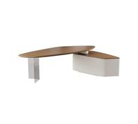 Escritorio De Esquina Solid Wood Special-Shaped Boss Office Work Desk, Storage with Side Cabinets, Suitable For Business and Home Escritorio De Computadora