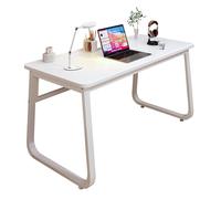 Escritorio de estudiante simple, puede colocar una computadora de escritorio, se puede usar para trabajar y estudiar, marco de acero ensanchado y engrosado, soporte de carga estable White 100*60cm